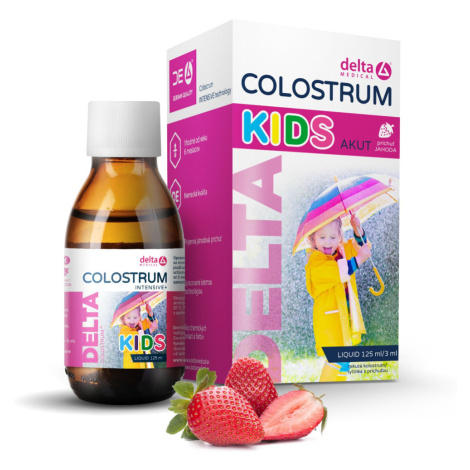 DELTA Colostrum Kids příchuť jahoda 125 ml