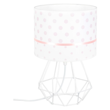 ELIS DESIGN Dětská stolní lampa - Růžové puntíky Elisdesign