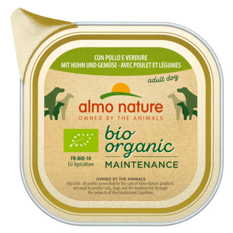 Almo Nature BioOrganic Maintenance 6 x 100 g - 15 % sleva - Bio kuře & bio zelenina Almo Nature Holistic