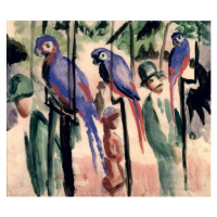 Obrazová reprodukce Blue Parrots, August Macke, 40 × 34.6 cm