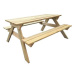 Piknikový stůl 150 x 135 x 71,5 cm dřevo