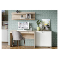 Casarredo Kancelářská sestava GRAYSON SET 1 dub endgrain/milk rikamo soft