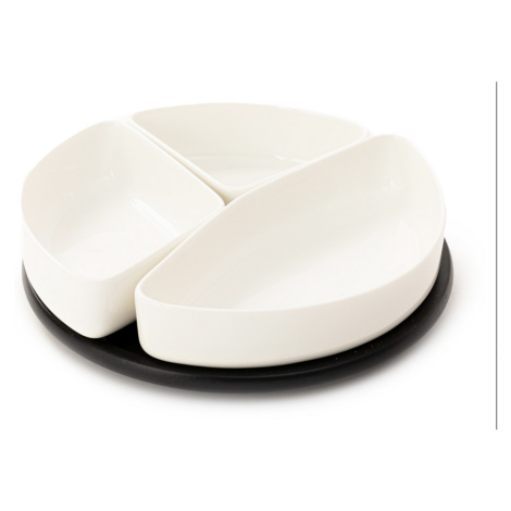 Servírovací talíř | FELKO | s bílými miskami | 24 cm | 850788 HOMLA