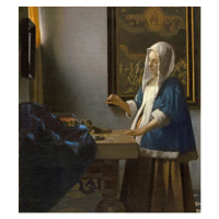 Jan (1632-75) Vermeer - Obrazová reprodukce Woman Holding a Balance, c.1664, (35 x 40 cm)