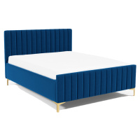 Eka Čalouněná postel SUTRA+ 160x200 cm Barva látky Trinity: (2331) Tmavá modrá, Úložný prostor: 