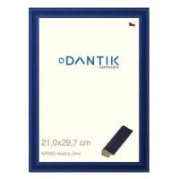 DANTIK rámeček 21 × 29,7, NPINO modrý sklo čiré