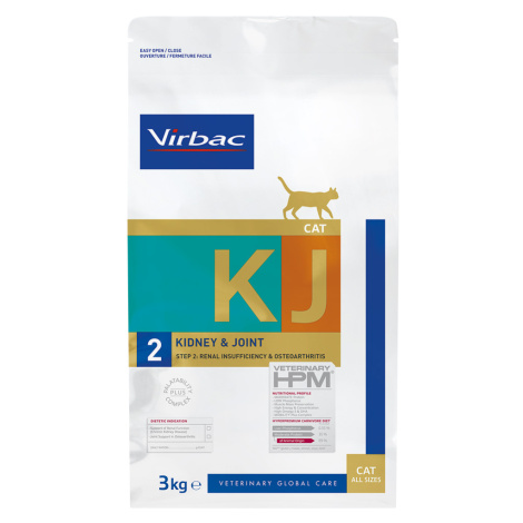Virbac Veterinary HPM Cat Kidney & Joint Support KJ2 - výhodné balení: 2 x 3 kg