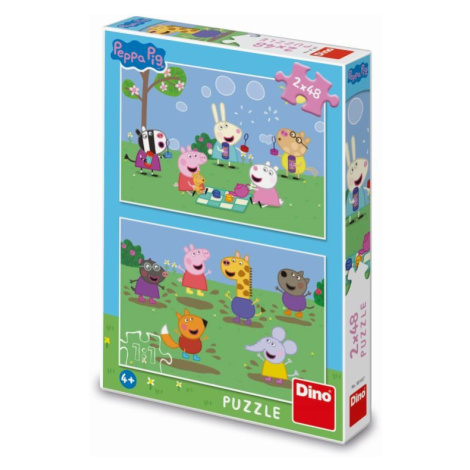 Dino PEPPA PIG A KAMARÁDI 2x48 Puzzle