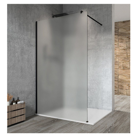 GELCO VARIO BLACK jednodílná sprchová zástěna k instalaci ke stěně, matné sklo, 800 GX1480GX1014