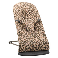 BabyBjörn Lehátko Bliss Beige Leopard print cotton, tmavě šedá konstrukce