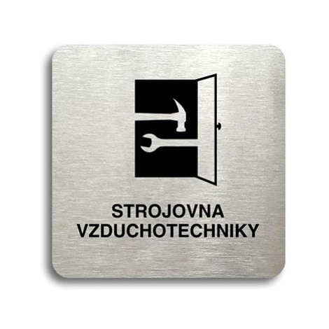 Accept Piktogram "strojovna vzduchotechniky" (80 × 80 mm) (stříbrná tabulka - černý tisk bez rám