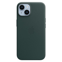 Apple kožený kryt s MagSafe na iPhone 14 Plus piniově zelený Piniově zelená
