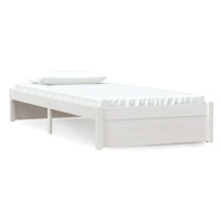 Rám postele bílý masivní dřevo 90 × 200 cm, 814935