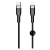 FIXED Cable USB-C/Lightning a podporou PD 0.5m certifikace MFi opletený černý