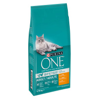 Purina ONE granule, 8 + 1,75 kg zdarma - kuře & celozrnné obiloviny