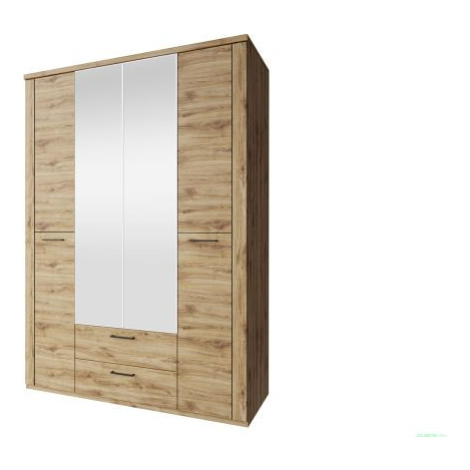 Šatní skříň se zrcadlem DOORSET 4D2S FOR LIVING