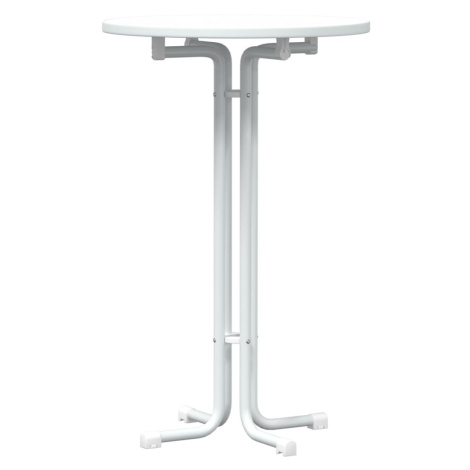 vidaXL Barový stůl bílý Ø 70 x 110 cm kompozitní dřevo a ocel