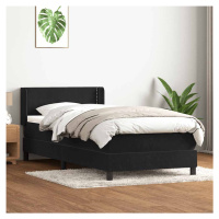 vidaXL Box spring postel s matrací růžová 100x210 cm samet