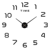 Alum Designové 3D nalepovací hodiny 130 cm černé