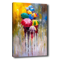 Wallity Obraz na plátně Raining rainbow 50x70 cm