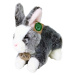 RAPPA Plyšový králík ležící 23 cm ECO-FRIENDLY