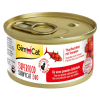 GimCat Superfood ShinyCat Duo tuňákový filet s rajčaty 24 × 70 g