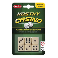 Kostky CASINO - hráčské kostky keramické