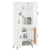 vidaXL Skříň highboard lesklá bílá 69,5 x 34 x 180 cm kompozitní dřevo