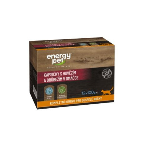 Energy Pet kapsičky s hovězím pro kočky (12x100g) mix