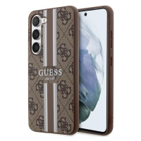 Kryt Guess Samsung Galaxy S23 brown hardcase 4G Printed Stripe (GUHCS23SP4RPSW)