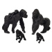 mamido  Zvířátka safari sada 7 kusů gorily a hroši