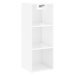 vidaXL Skříň highboard bílá s vysokým leskem 34,5x34x180 cm kompozit