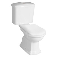Kerasan RETRO WC kombi, spodní odpad, bílá-bronz