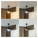Starluna Stropní ventilátor Starluna LED Zoika, černý, tichý, 115 cm