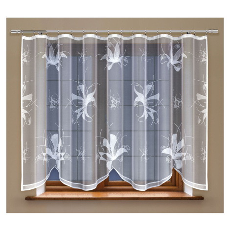 Dekorační žakárová záclona s řasící páskou PAULINA 150 bílá 300x150 cm MyBestHome MyBestHome PRO