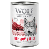 Wolf of Wilderness konzervy 6 x 400 g , 5 + 1 zdarma! - High Valley - hovězí