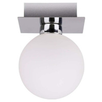 Stropní svítidlo ve stříbrné barvě se skleněným stínidlem 10x10 cm Oden – Candellux Lighting