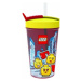 LEGO® ICONIC Girl pohár s brčkem - žlutá / červená
