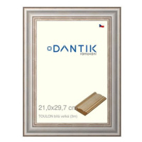 DANTIK rámeček 21 × 29,7, TOULON bílý velký sklo čiré