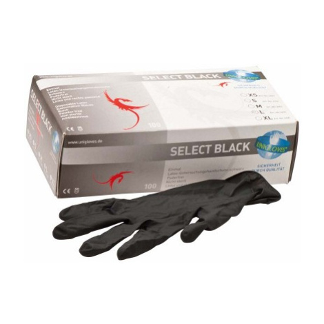 Jednorázové latexové rukavice Select černé - velikost L ( 100 ks )