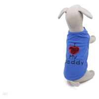 Vsepropejska Daddy letní tričko pro psa Barva: Modrá, Délka zad (cm): 25, Obvod hrudníku: 33 - 3