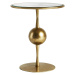 Estila Art-deco designový kulatý příruční stolek Terrie do obývacího pokoje z kovu ve zlaté barv