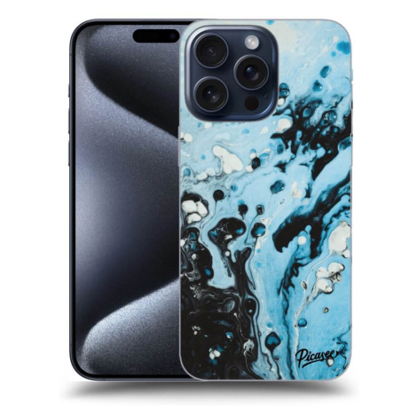 Silikonový černý obal pro Apple iPhone 15 Pro Max - Organic blue