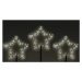 German 3dílná sada vánočního LED osvětlení / hvězda / 30 LED / teplá bílá / venkovní i vnitřní /