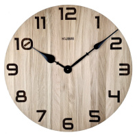 KUBRi 0124 - obrovské dubové hodiny české výroby o průměru 60 cm