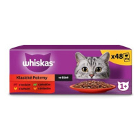 Whiskas kapsičky klasický výběr ve šťávě pro dospělé kočky 48 × 85 g