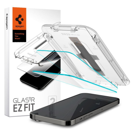 Celoplošné tvrzené sklo Spigen GLAS.TR "EZ FIT" 2BALENÍ iPhone 14 PRO MAX 6.7" Clear