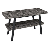 Sapho TWIGA umyvadlový stolek 130x72x50 cm, černá mat/štípaný kámen