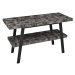 Sapho TWIGA umyvadlový stolek 130x72x50 cm, černá mat/štípaný kámen