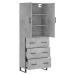 vidaXL Skříň highboard betonově šedá 69,5x34x180 cm kompozitní dřevo